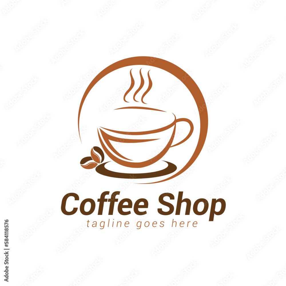 Coffee shop logo template design, Coffee cup logo Coffee shop logo template design, Coffee cup logo