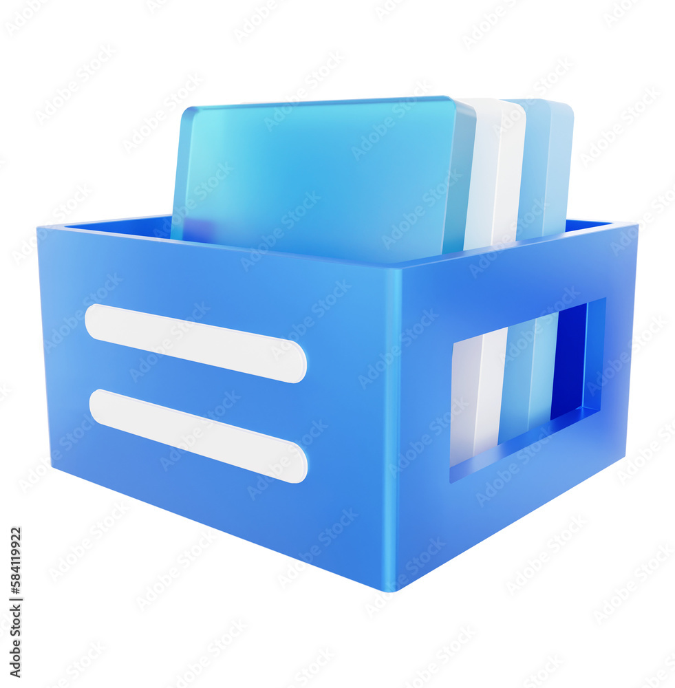File storage 3d rendering illustration File storage 3d rendering illustration