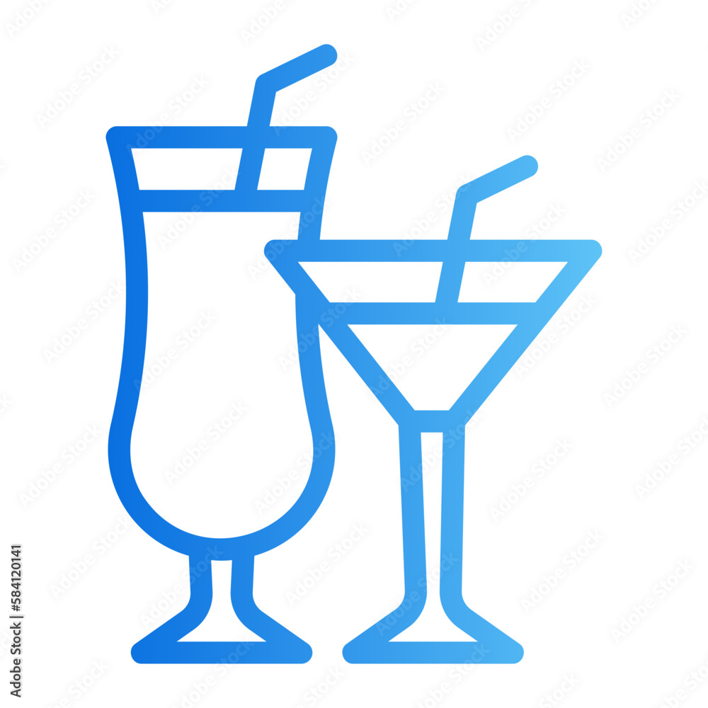 cocktail gradient icon cocktail gradient icon