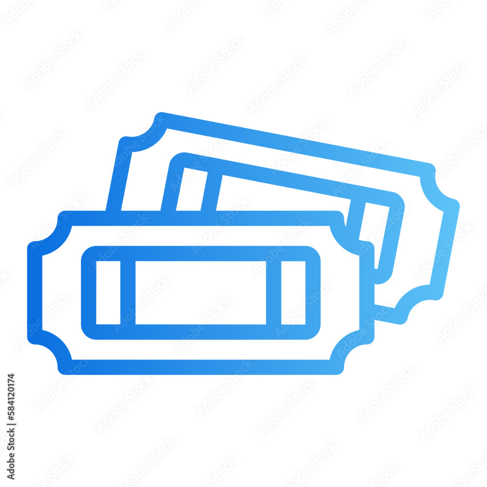 ticket gradient icon