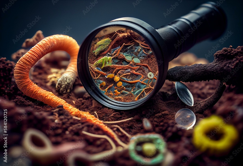 Examining nematodes, fungus & microorganisms in soil & compost with ...