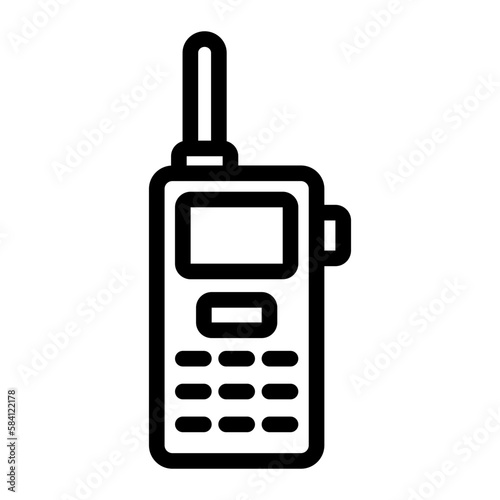 walkie talkie line icon