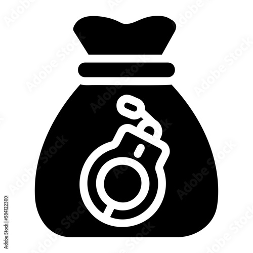 robbery glyph icon