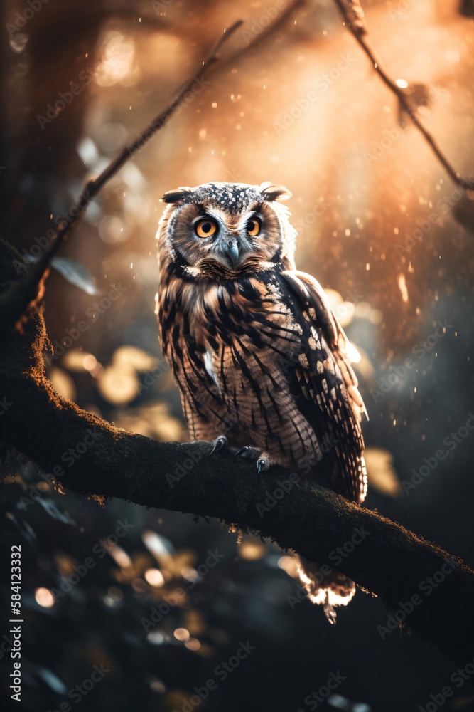 owl on branch owl on branch