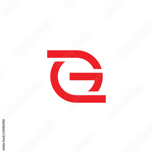 letter g rotate geometric arrow up logo vector