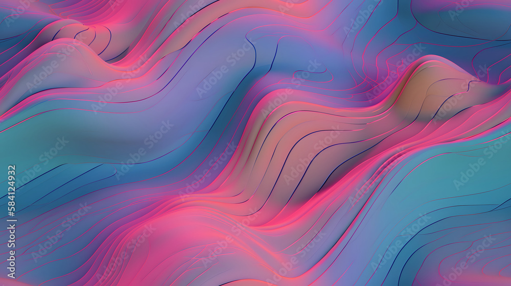 abstract texture liquid metal concept, colors, 3d rendering, with guaranteed infinite pattern in any direction