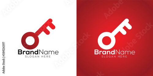 Key icon logo design template