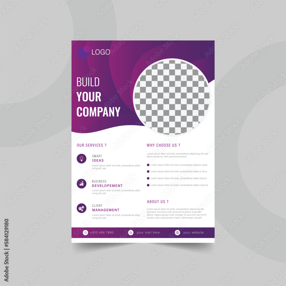 Modern business corporate vector flyer Modern business corporate vector flyer