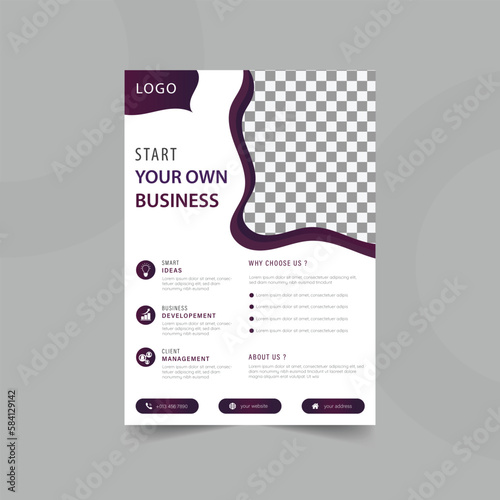 Modern business corporate vector flyer