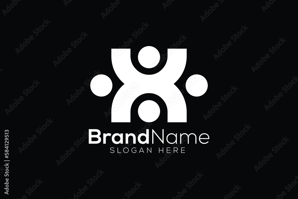 Letter X man consulting logo design vector template Letter X man consulting logo design vector template