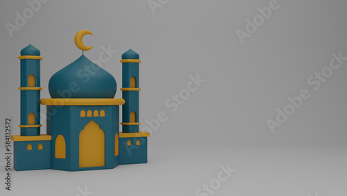 3d illustration of a mosque