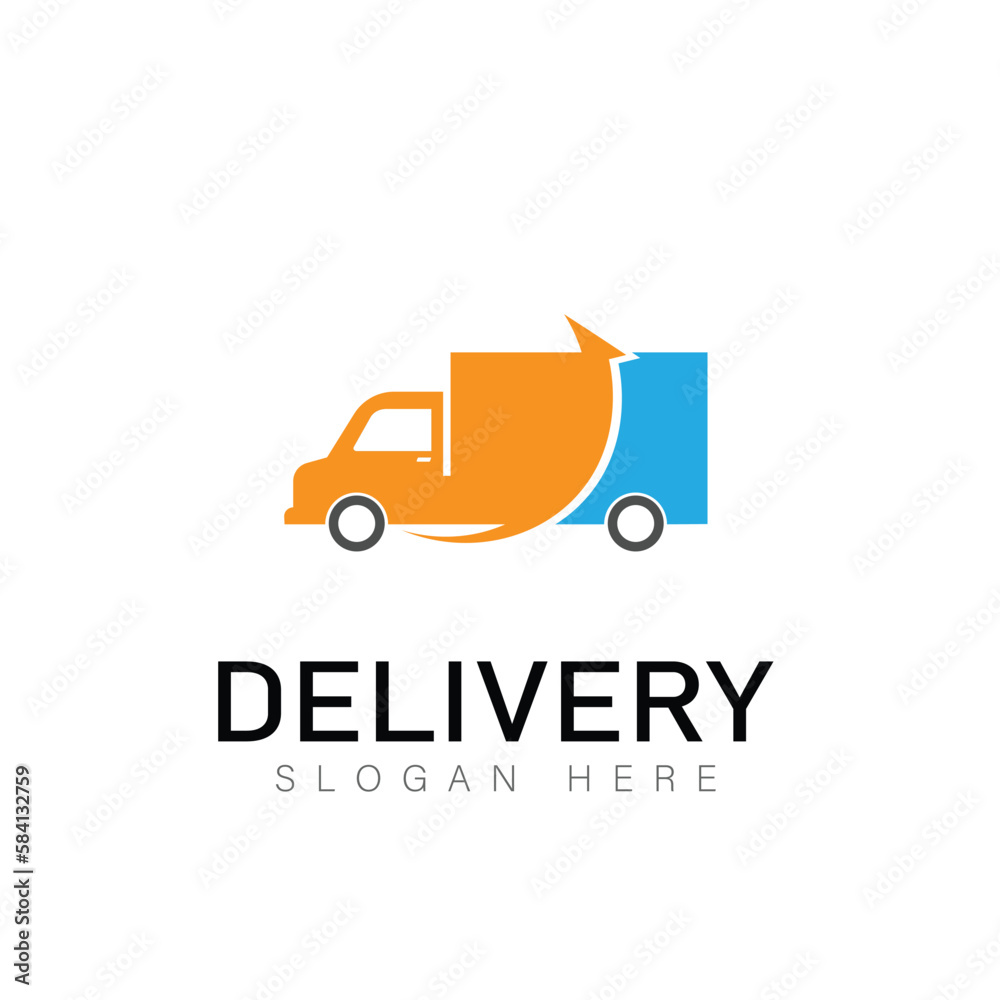 Free delivery service logo badge. Free shipping order icon vector Free delivery service logo badge. Free shipping order icon vector