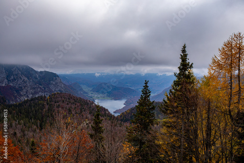 Beautiful Bohinj lake in Slovenia 