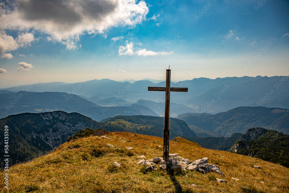 Cross up in the Alps mountains Cross up in the Alps mountains