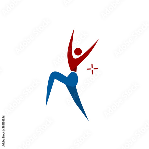 international dance day icon, simple icon dance with elegance concept