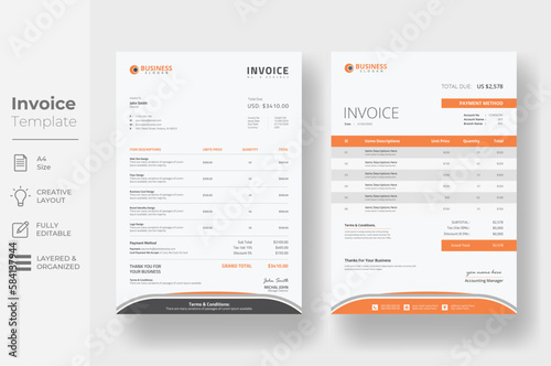 creative invoice template design © Abdul