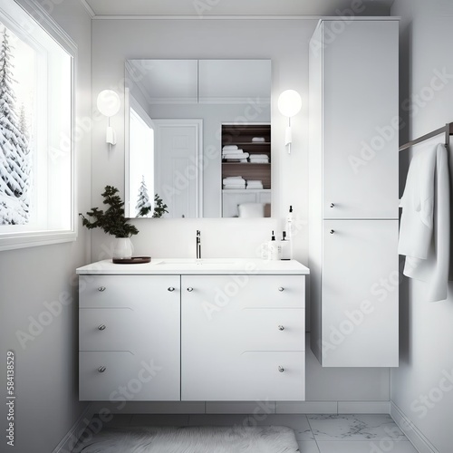 modern bathroom interior Generative AI