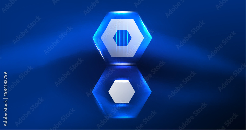 Abstract background neon hexagon vector illustration Abstract background neon hexagon vector illustration