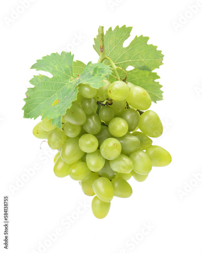 Bunch of green grapes isolated
