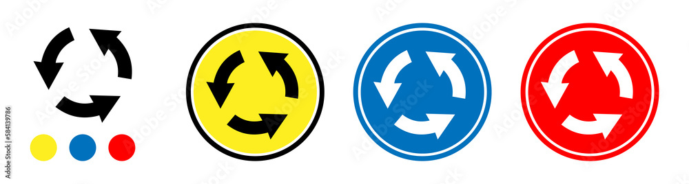 detour markings, signs for detours, yellow, blue and red road sign isolated detour markings, signs for detours, yellow, blue and red road sign isolated
