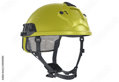 Worker helmet yellow high quality 3d render