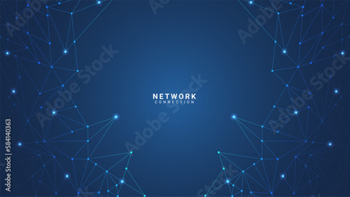 technology background design with network connection