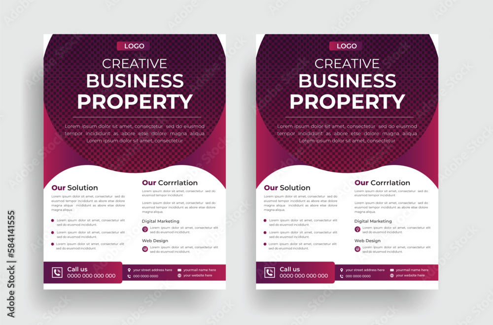 Professional business multipurpose flyer design template