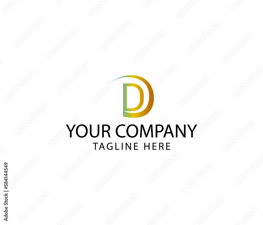 D Abstract Company Logo design template 