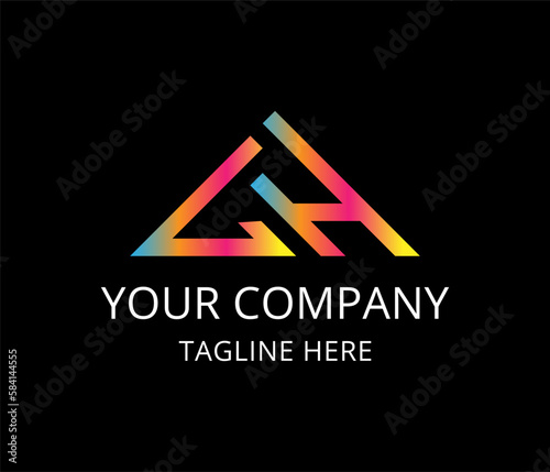 LH Abstract Company Logo design template 