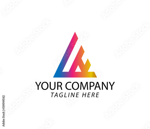 LH Abstract Company Logo design template 
