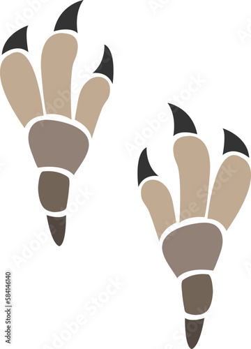 Dinosaur footprint vector image