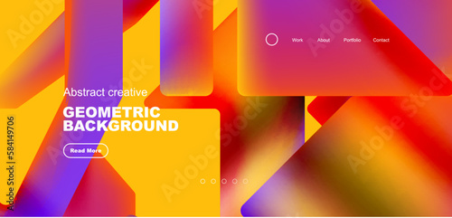 Fluid triangles minimal abstract background. Techno or business concept, pattern for wallpaper, banner, background, landing page