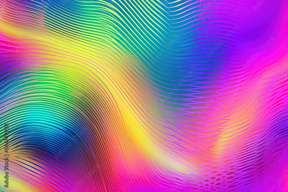multicolored shiny holographic background with texture. Generative AI illustration multicolored shiny holographic background with texture. Generative AI illustration