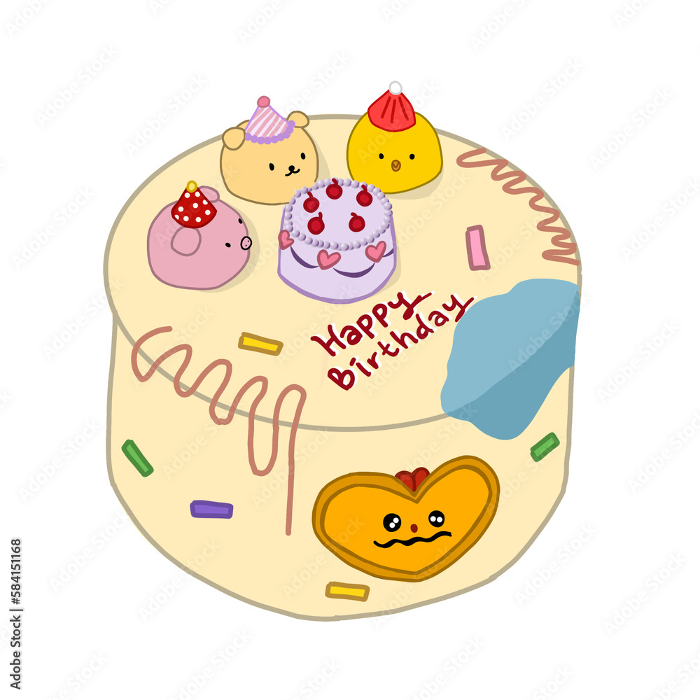 Fototapeta premium cake cute animal
