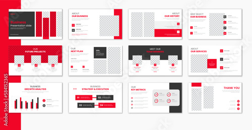 Corporate template presentation design and page layout design, business presentation slideshow for brochure, company profile, website report, finance vector