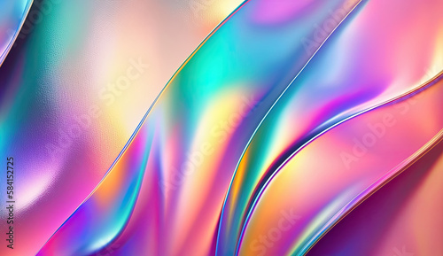 rainbow shiny background with colored pastel foil texture. Generative AI illustration