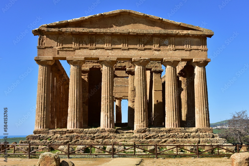 Concordia Temple in Valley of Temples near town Agrigento,Sicily