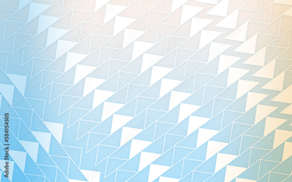 abstract white solid triangles and stacked triangle lines on gradient blue and cream background, decor, fashion, banner, template, card, copy space abstract white solid triangles and stacked triangle lines on gradient blue and cream background, decor, fashion, banner, template, card, copy space