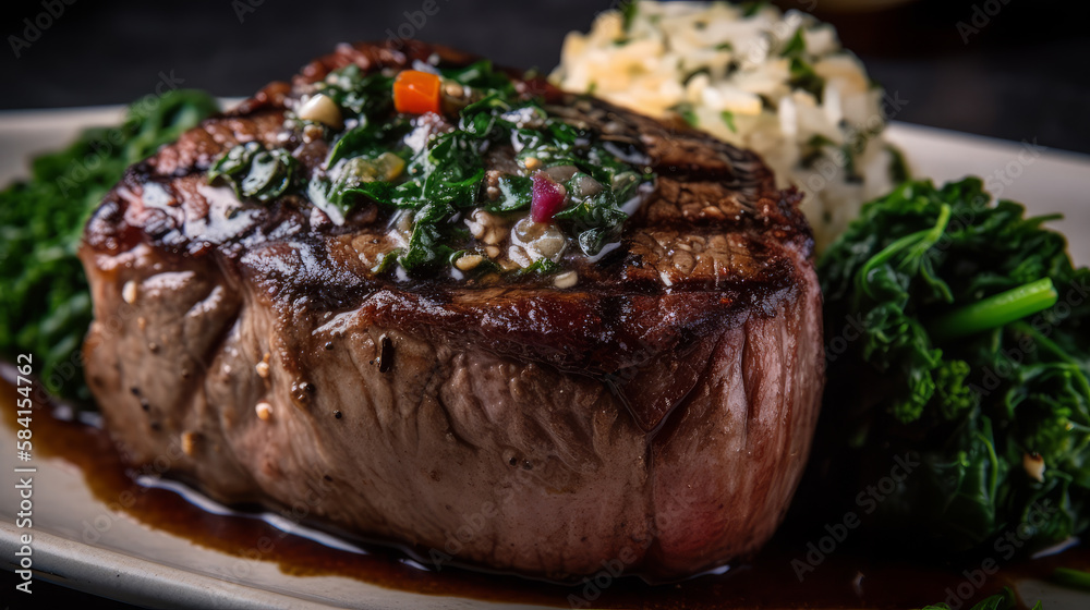 Tenderloin steak meal delicious by Ai generated. Tenderloin steak meal delicious by Ai generated.