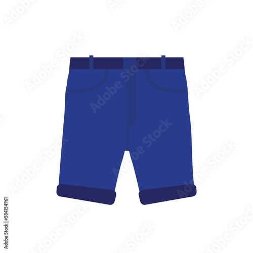 Men shorts icon. Flat illustration of men shorts icon for web design