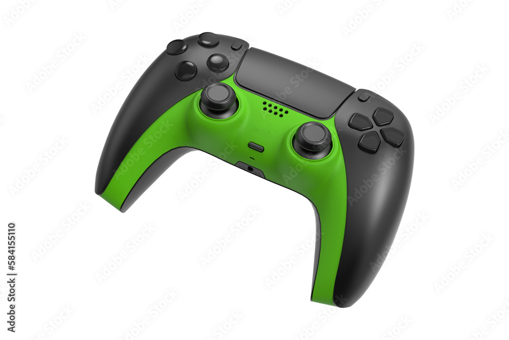 green and black video game controller