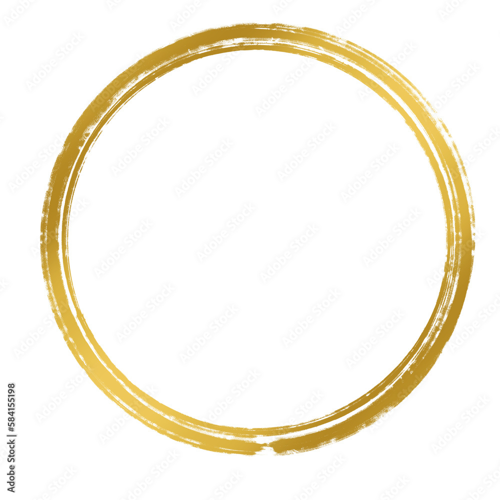 Gold circle frame. Gold circle frame.