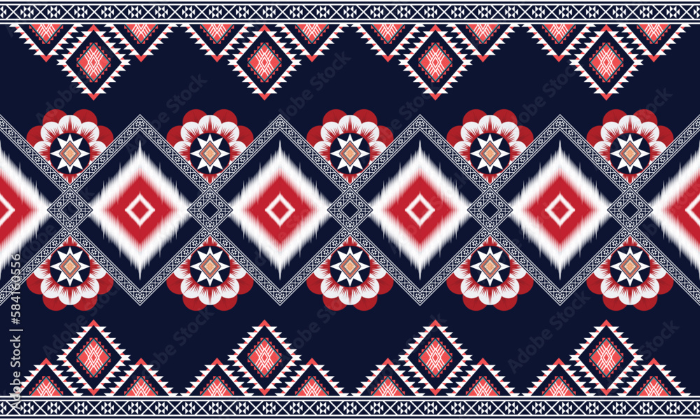 Ikat ethnic vector abstract beautiful art. Ikat seamless pattern for background,fabric,wrapping,clothing,wallpaper,Batik,carpet,embroidery style Ikat ethnic vector abstract beautiful art. Ikat seamless pattern for background,fabric,wrapping,clothing,wallpaper,Batik,carpet,embroidery style