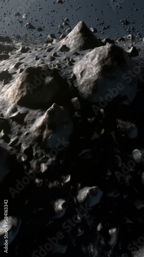 Captivating Photography of Asteroids in Space. Gen AI