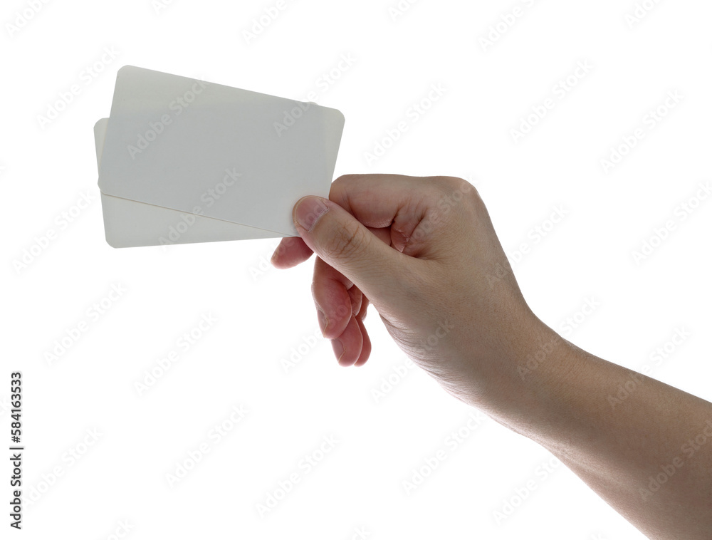 People hand holding a business cards People hand holding a business cards