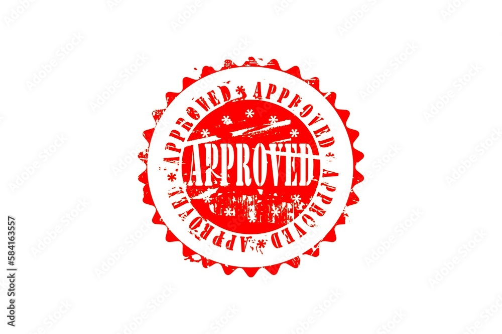 Stamp with text approved inside, illustration Stamp with text approved inside, illustration