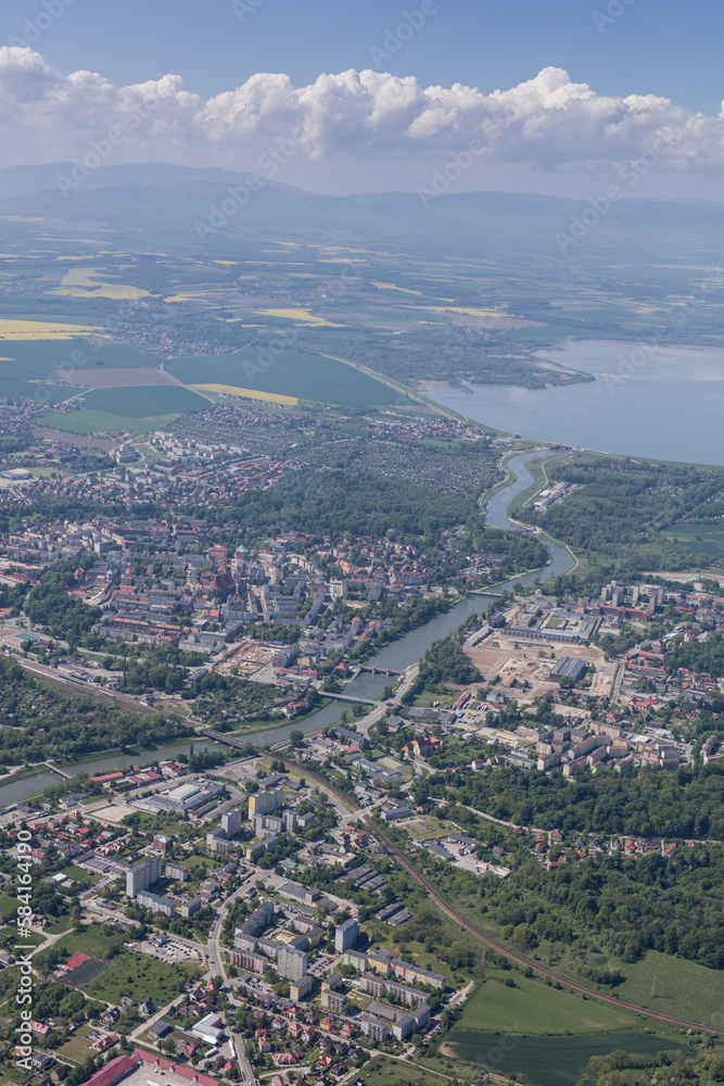 aerial view of the Nysa city