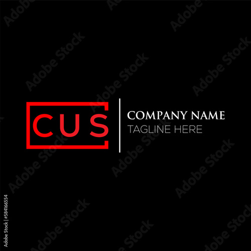 CUS letter logo design on black background. CUS creative initials letter logo concept. CUS letter design. CUS letter design on black background. CUS logo vector.
