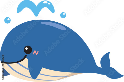 潮を吹くくじらのキャラクター