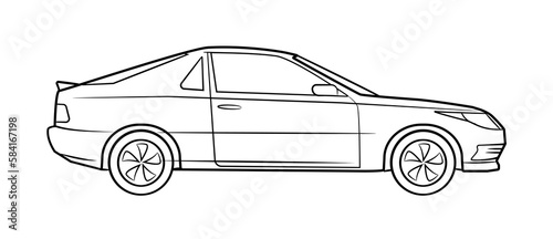 Classic car vector stock illustration.